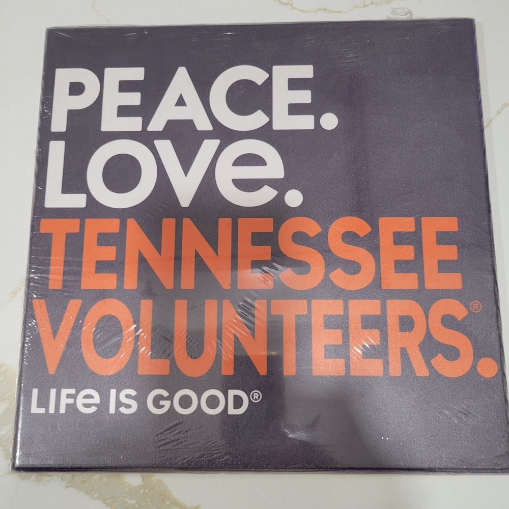 Life Is Good Tennessee Volunteers Wall Art - White and Orange
